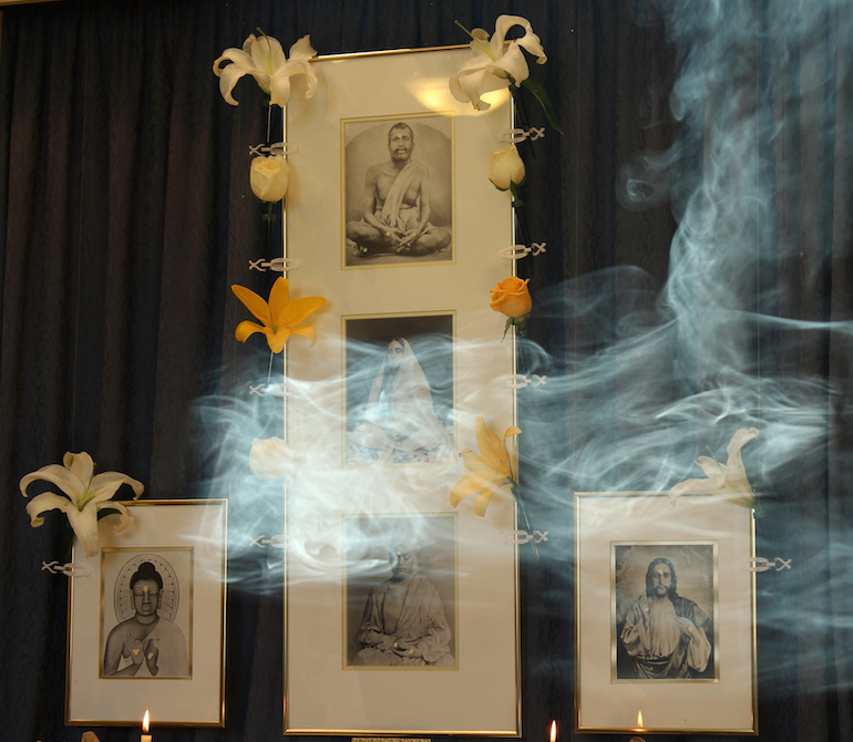 VCA shrine photos with incense